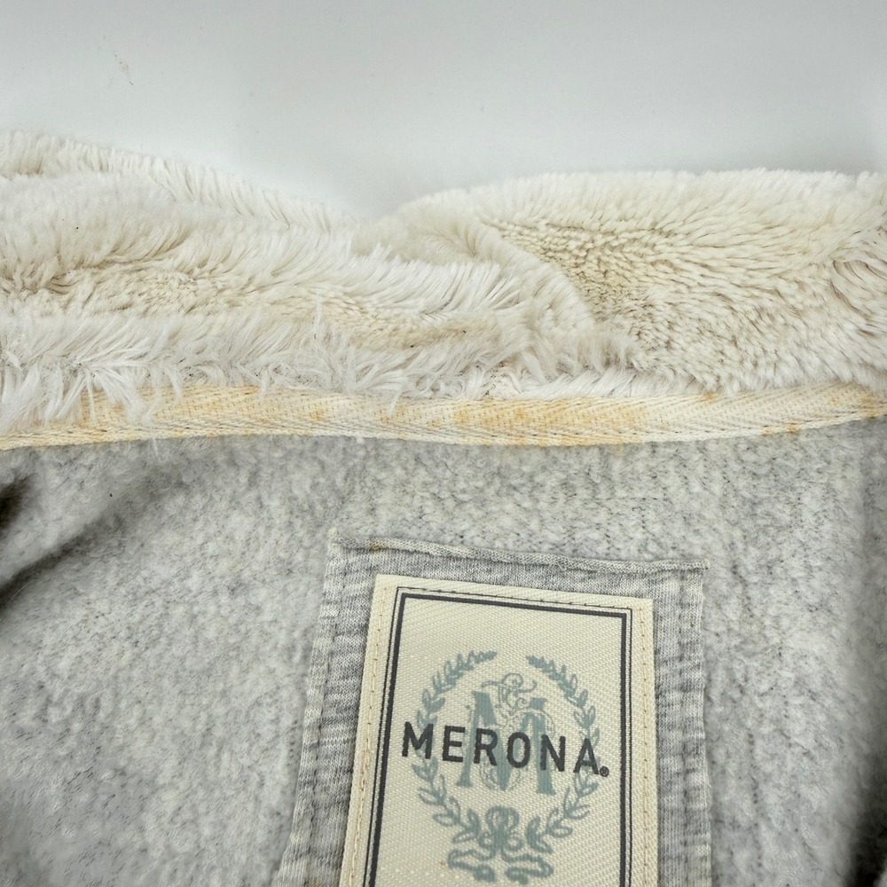 Merona Fleece Hoodie Heather Grey Womens Size XL Cozy Warm Sherpa Lined Hood NWT - Picture 15 of 16